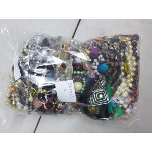 2101 - 3 Bags of costume jewellery