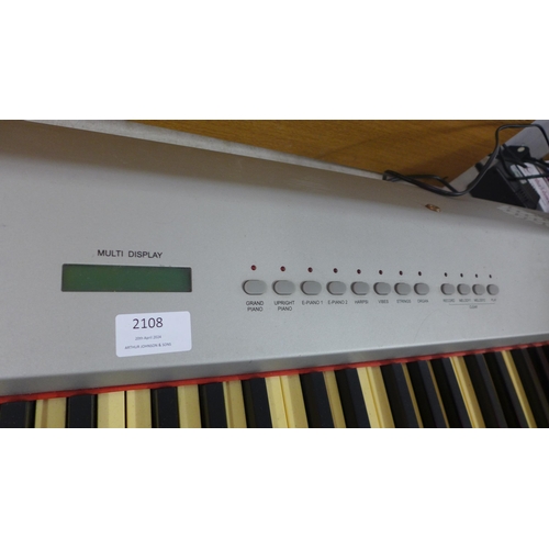 2108 - A PDP220 88 key digital piano with stand - AF