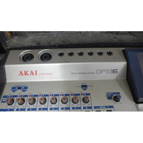 2110 - An Akai Professional DPS16 digital personal studio and protective case