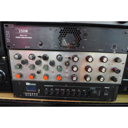 2128 - Stereo equipment including a Nad 7020E stereo receiver, a Nad 3130 stereo amplifier, a Soundlab SP25... 