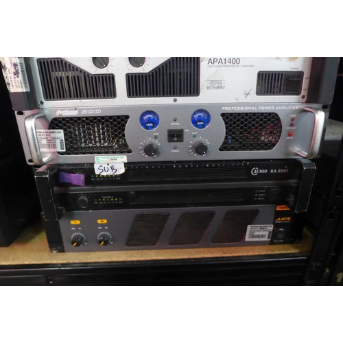 2130 - A quantity of stereo equipment including a Monacor Professional Series MPX-6500 stereomixer, a Furma... 