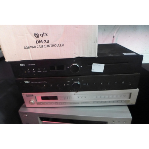 2132 - A quantity of mixed stereo equipment including a Tibo T1435 CD player, a Tibo S1A-75 Smart integrate... 