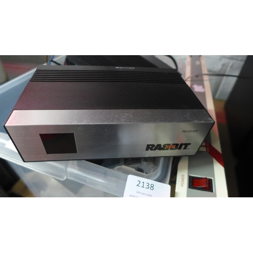 2138 - A Rabbit VCR-VCR multiplying system - 10 units, power supply and owners manual and a Kramer Broadcas... 