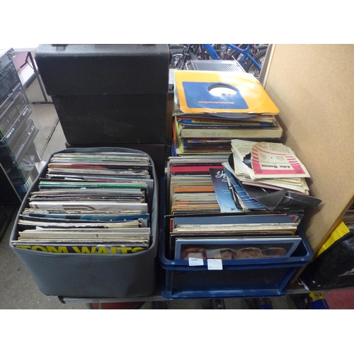 2145 - A large collection of assorted LP records and 7