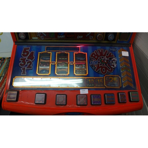 2154 - A Barcrest Games Bully For You fruit machine - no more than £25 can be won from this machine in any ... 