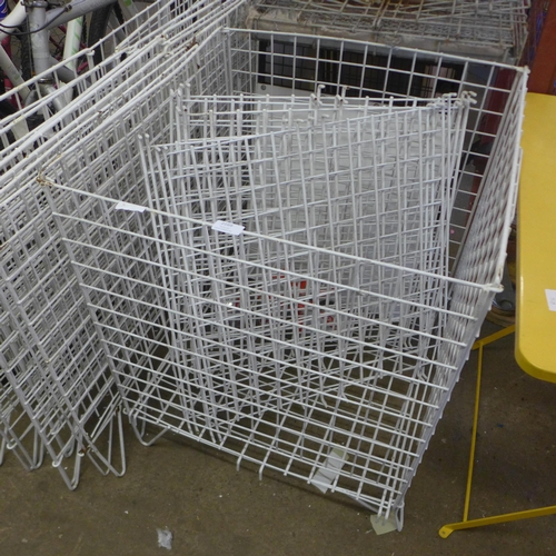 2169 - Six white plastic coated crates