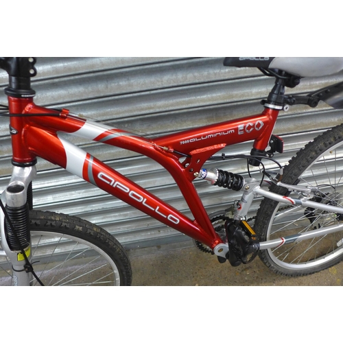 2180 - A gent's Apollo Eco 7005 aluminium framed bike with full suspension and front disc brake  - Police r... 