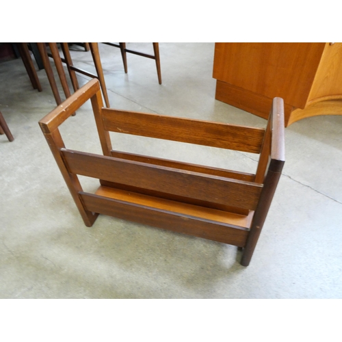 10 - A teak magazine rack