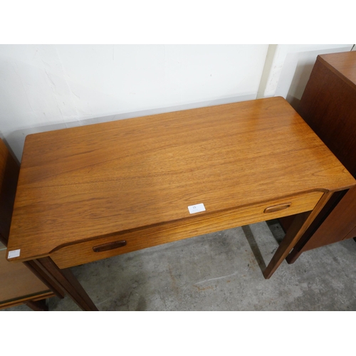 15 - A Danish teak single drawer desk