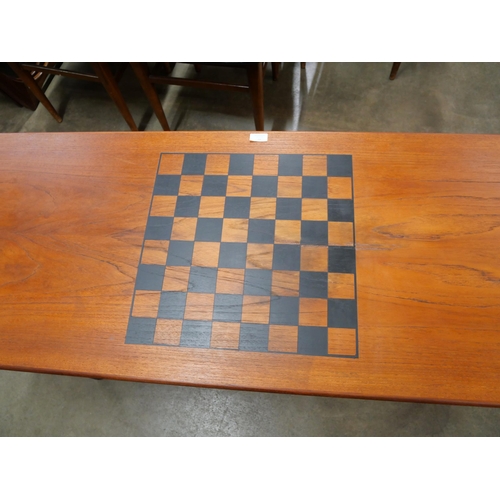 46 - A Danish teak two tier coffee table