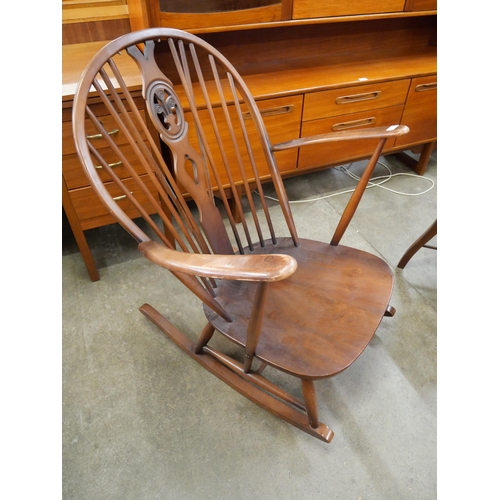 59 - An Ercol Golden Dawn elm and beech 316 model rocking chair