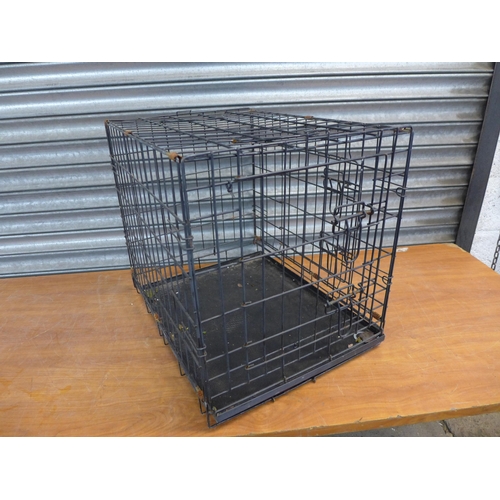 2249 - A small dog crate and small dog carry crate