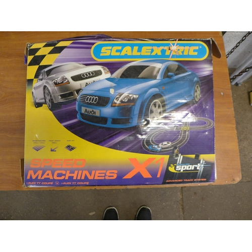 2267 - Three Scalextric sets including Speed Machines, Mini Racing and Micro Scalextric Rally Masters