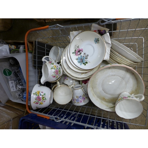 2282 - A large quantity of pottery and china including Royal Cauldon Ludlow dinnerware, Royal Windsor fine ... 