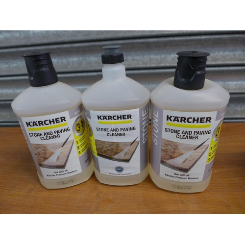 2303 - A box of assorted cleaning chemicals, mostly car products including Karcher stone and paving cleaner... 