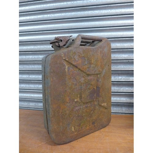 2305 - Two metal Jerry cans