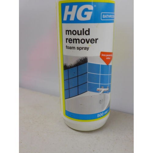 2335 - A box of 9 household cleaning chemicals including HG Mould Remover and HG Limescale Remover