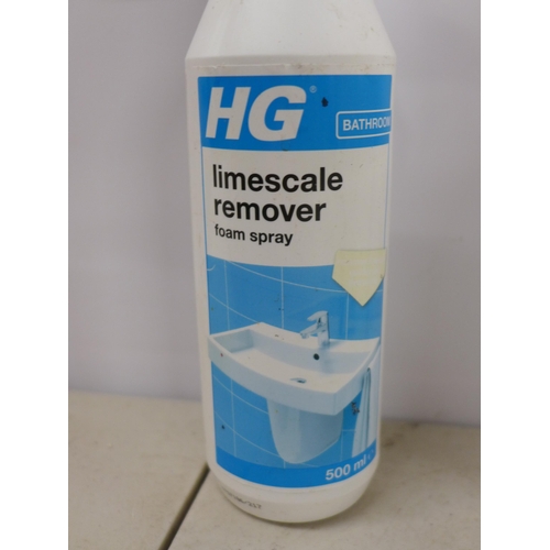 2335 - A box of 9 household cleaning chemicals including HG Mould Remover and HG Limescale Remover