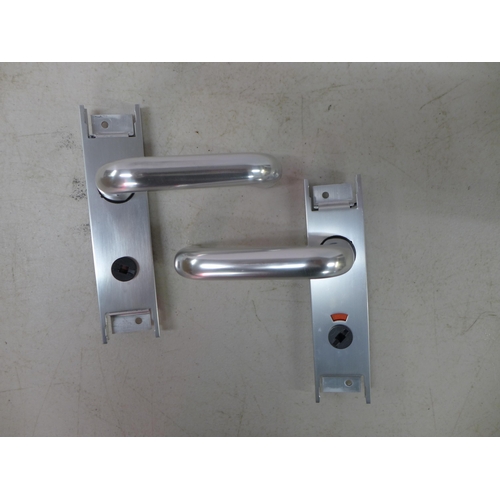 2336 - 7 Pairs of aluminium door handles