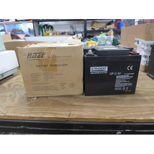 2340 - Two boxes Haze battery HZB-EV12-44 12v 46.2Ah electric vehicle AGM batteries