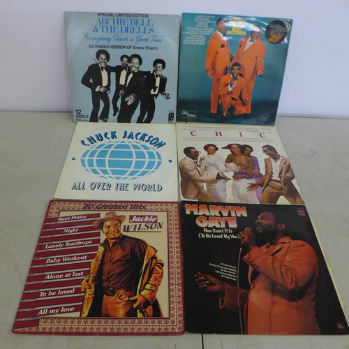 2108A - A selection of 1950s-70s soul LPs (approx. 50) including The Four Tops, Ray Charles, Aretha Franklin... 