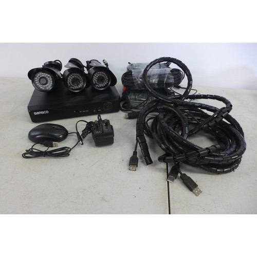 2377 - CCTV equipment including a Sansco RS485 control unit, Three Sansco DX6699 1080P security cameras and... 