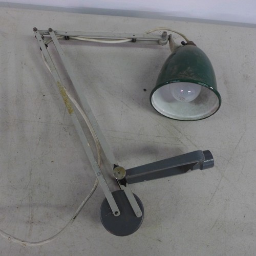 2379 - An anglepoise style lamp and magnification glass