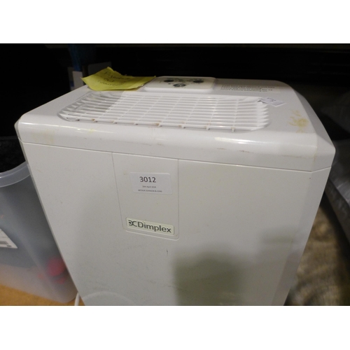 3012 - Dimplex Everdri 10ltr Dehumidifer, original RRP £104.16 + VAT       *Item is subject to VAT(319-202)