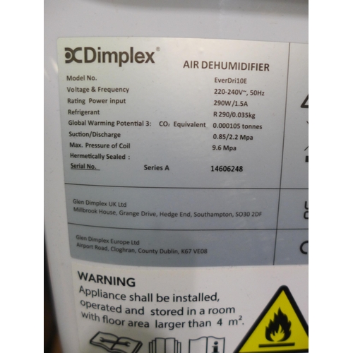 3012 - Dimplex Everdri 10ltr Dehumidifer, original RRP £104.16 + VAT       *Item is subject to VAT(319-202)