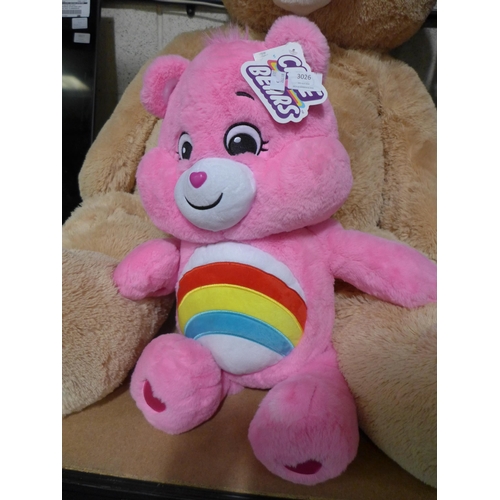 3026 - Care Bear & Hugfun Plush Bear *Item is subject to VAT(319-86,92)