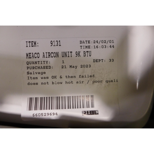 3051 - Meaco Aircon Unit - no remote (9K BTU) original RRP £324.99 + VAT  *Item is subject to VAT(319-229)