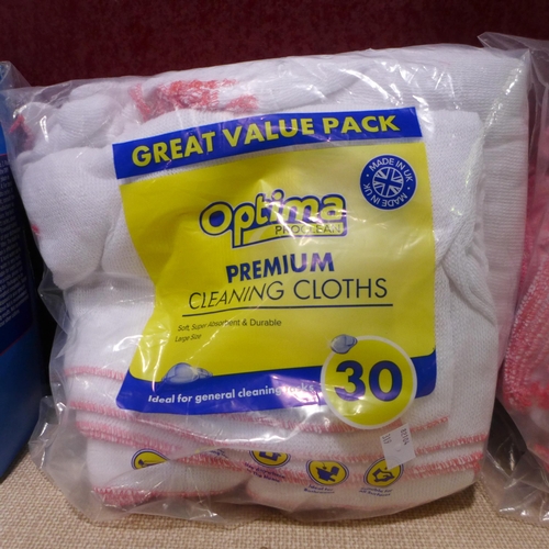 3089 - 2 x Optima Proclean Cloths, Spontex Microfibre Cloths and Finish All-in-1 Tabs *Item is subject to V... 