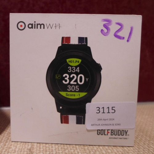 3115 - Golfbuddy W11 GPS Smart Watch original RRP £149.99 + VAT (321-63) *This lot is subject to VAT