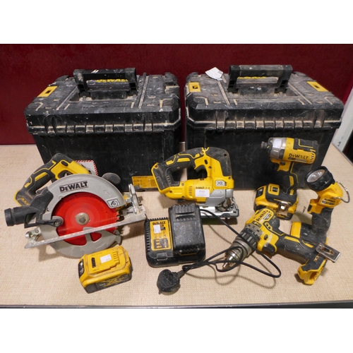 3121 - Dewalt 5-Piece Tool Kit with charger, 2 batteries and 2 boxes - Original RRP £549.99 + VAT  *Item is... 