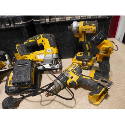 3121 - Dewalt 5-Piece Tool Kit with charger, 2 batteries and 2 boxes - Original RRP £549.99 + VAT  *Item is... 