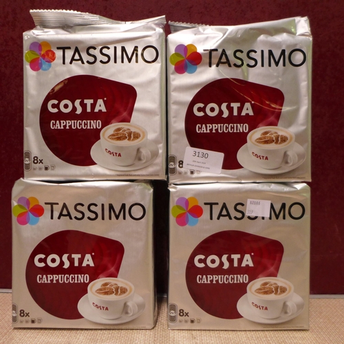 3130 - 4 Packs of Tassimo Costa Cappuccino Pods  *Item is subject to VAT(319-324)