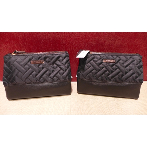 3135 - Two Black Tahari Cosmetic Cases  *Item is subject to VAT(319-265)