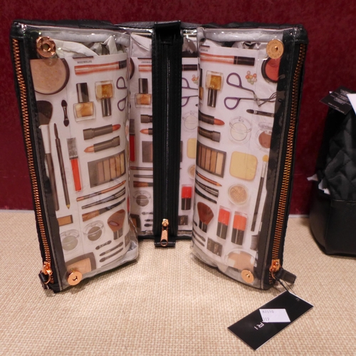 3135 - Two Black Tahari Cosmetic Cases  *Item is subject to VAT(319-265)