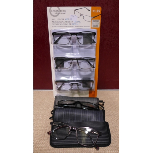 3140 - Quantity of FGX Men's Classic +1.25 Glasses *Item is subject to VAT(319-176,188)