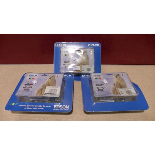 3145 - 3 Epson T2616 Polar Bear Ink Packs *Item is subject to VAT(319-160,161,162)