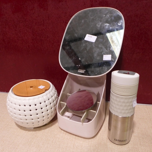 3155 - Joseph Joseph Pedestal Mirror, Homedics Aroma Diffuser and Kambukka Travel Mug    *Item is subject t... 