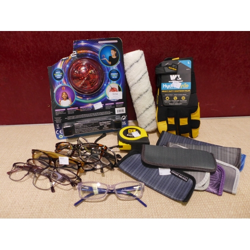 3156 - Wonder Sphere Spinner, Reading Glasses, Roller & Measuring Tape  *Item is subject to VAT(319-250)