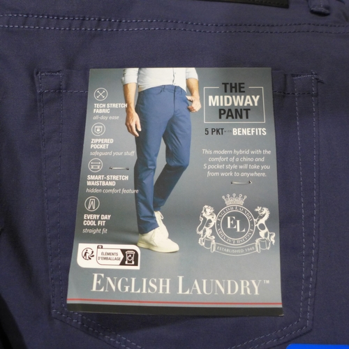 3169 - Quantity of men's, mainly blue, English Laundry trousers, mixed sizes *This lot is subject to VAT