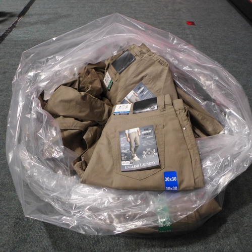 3170 - Quantity of men's beige, English Laundry trousers, mixed sizes *This lot is subject to VAT