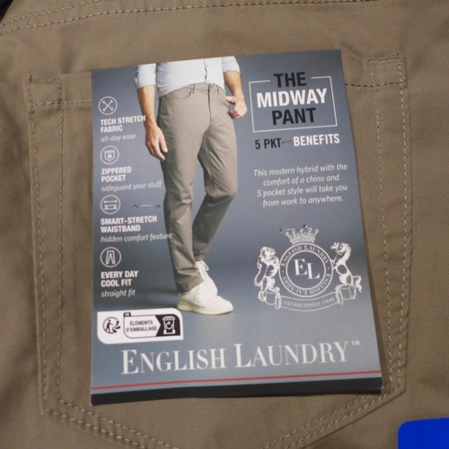 3170 - Quantity of men's beige, English Laundry trousers, mixed sizes *This lot is subject to VAT