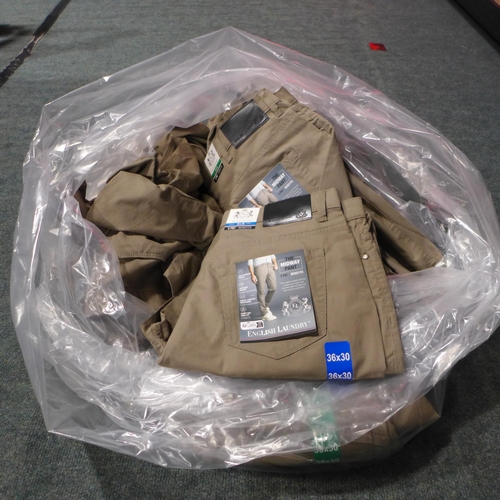 3171 - Quantity of men's beige, English Laundry trousers, mixed sizes *This lot is subject to VAT