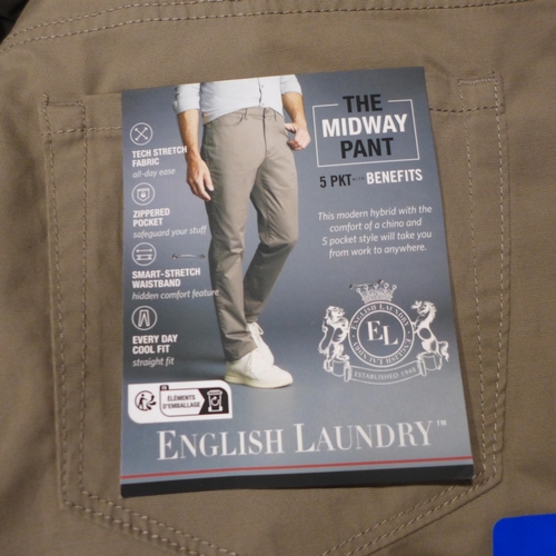 3171 - Quantity of men's beige, English Laundry trousers, mixed sizes *This lot is subject to VAT