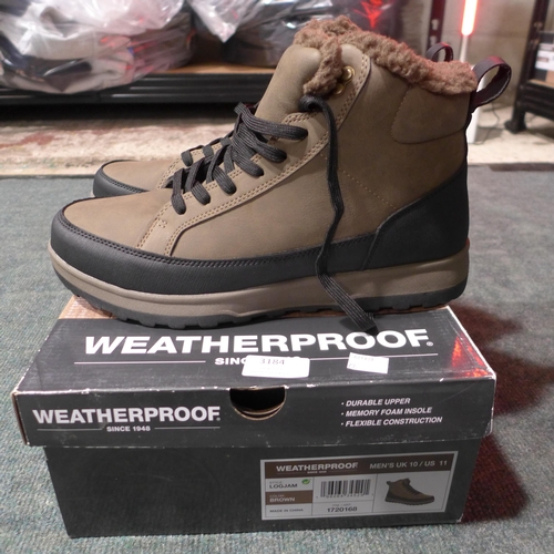 3174 - Pair of men's weatherproof brown boots - UK size 10 * this lot is subject to VAT