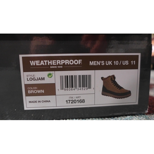 3175 - Pair of men's weatherproof brown boots - UK size 10 * this lot is subject to VAT