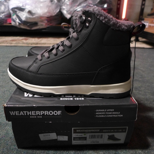 3192 - Pair of men's weatherproof dark grey boots - UK size 10 * this lot is subject to VAT